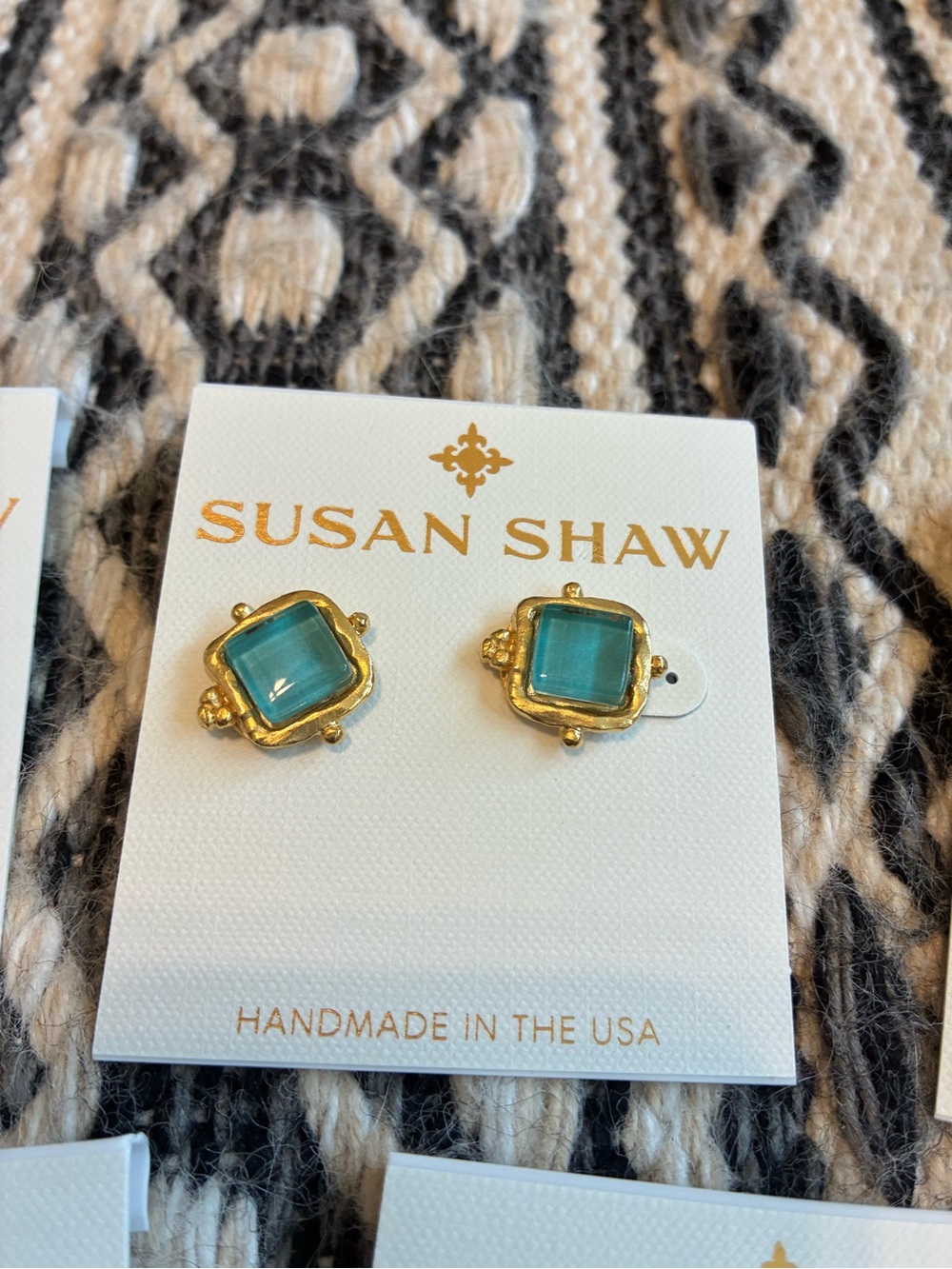 Susan Shaw Charlotte Stud Earrings!! Choose your color - Picture 7 of 8